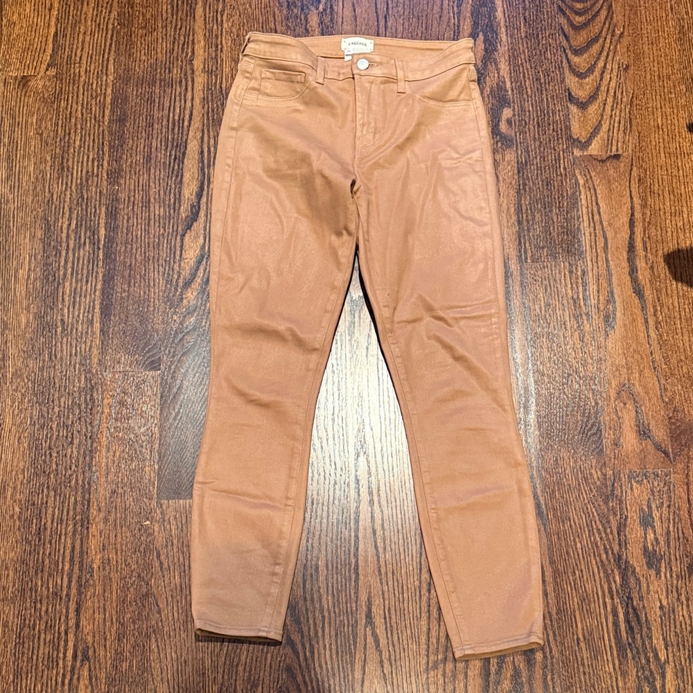 L’Agence Coated Tan Jeans